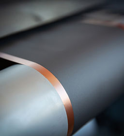 Battery slurry on copper foil