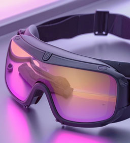 Goggles with coated surface